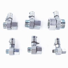 6pcs Hydraulic Swivel Run Tees Hydraulic Tee Connectors ORFS Testing Tee Fitting
