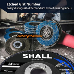24-Pack Flap Discs, 4-1/2″ X 7/8″, Zirconia Grinding Wheel, 40/60/80/120 Grit