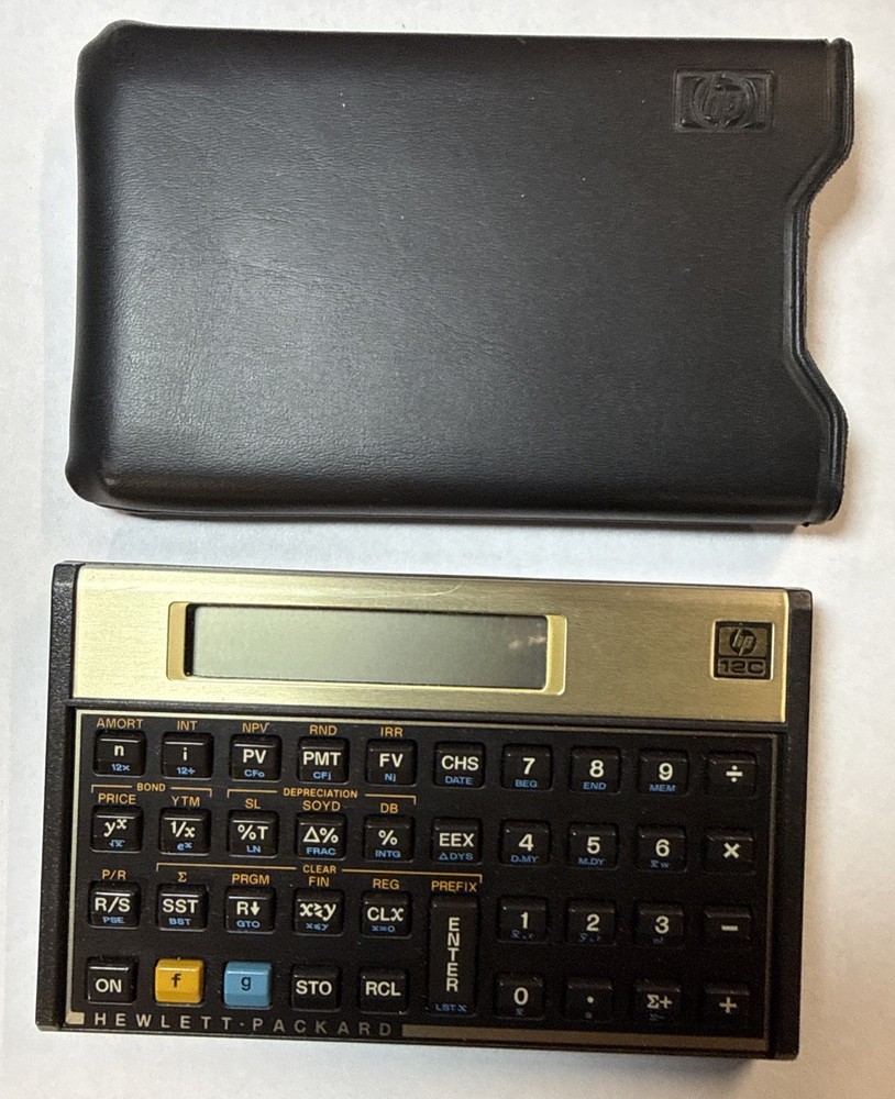 HP 12C Hewlett Packard Financial Calculator W/ Original Case Made In Brazil
