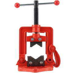 2 Pieces Heavy Duty Pipe Vise 3/5-2in Forged Bench Yoke Pipe Clamp Cutting Tool