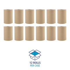 Boardwalk 6252 Hardwound Paper Towels, 8″ x 350ft, 1-Ply Natural (Case of 12 …