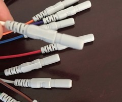 50pcs Din 1.5mm EEG Cable Colorful Copper Cup Electrode Gold-plated 1.5meters