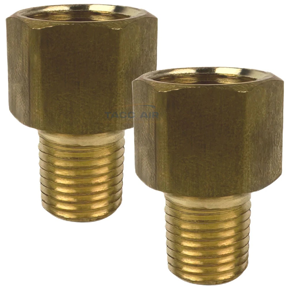 2 Pack Brass Reducer Adapter 3/8″ Female X 1/4″ Male NPT Pipe Reducing Fitting