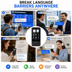 AI Language Translator Device 138 Languages Two-Way Real-Time Translation