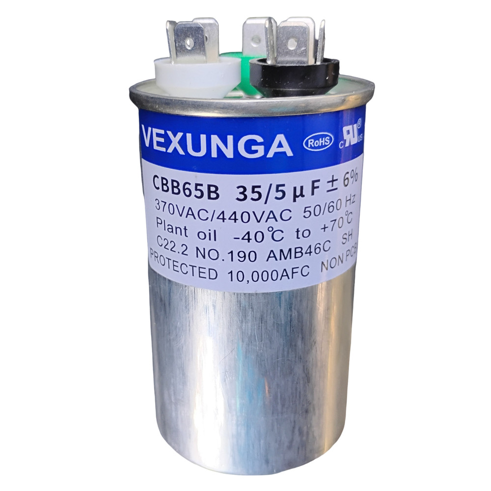 35+5 uF 35/5 MFD ±6% 370V/440V CBB65 AC Capacitor, Dual Run Capacitor HVAC