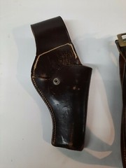 Vintage Leather JAY-PEE Belt 45 inches Holster Cuff Brown Great Shape Authentic