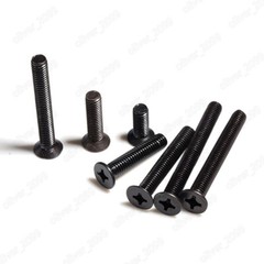 Black 304 Stainless Steel Phillips Countersunk Flat Head Screws M1.6 M2 M3 M4
