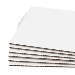 Láminas de cartón corrugado blanco de una cara, de Golden State Art, paquete de