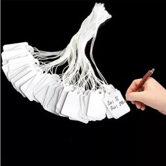 500/1000x Garage Sale Price Tags Size #5 Blank Merchandise Hang String Strung US