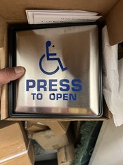 Press to Open ADA Push Plate Wall Switch, Brushed Stainless Steel , WS/RFT