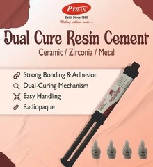 Pyrax Dental DUAL BOND DUAL CURE RESIN Strong Bonding Resin Cement 11gm Syringe