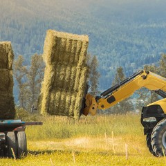 46″ Pallet Fork Quick Attach Mount Attachments, Heavy Duty Skid Steer Forks