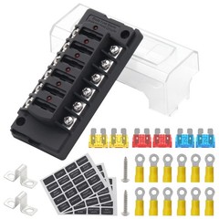 6 Way Fuse Block Automotive Boat Marine Car Camper Trailer RV Motorhome Solar…
