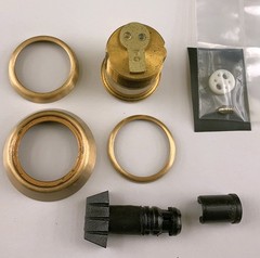 BEST 30H-40H? Commercial Door Lock Cylinder 3-Bezel Trim Kits brushed Red Brass