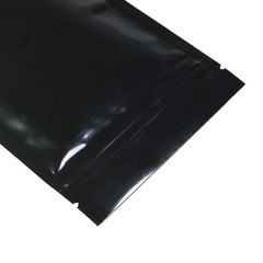 Food Safe Black Mylar Storage Bags Heat Seal Packaging Bags Waterproof Wrappers