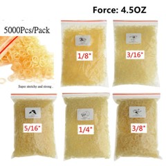 5000 Pcs/bag Dental Ortho Elastics Latex Braces Elastic Rubber Bands 3.5/4.5/6.5