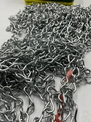 QTY 100 L.H. Dottie #10 Gauge Bright Galvanized Jack Chain Low Carbon Steel