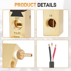 100879 Reedless Flow Switch For General Pump 3/8″ NPT 4000 PSI 12 GPM 5A Brass