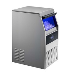 VEVOR Commercial Ice Maker 130 lbs/24h Ice Machine 30 lbs Storage Bar Restaurant