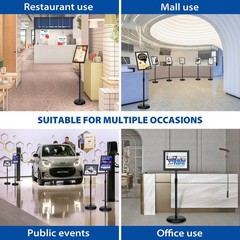 6Packs 8.5×11 Inch Adjustable Pedestal Poster Sign Stand, Heavy Duty Floor St…