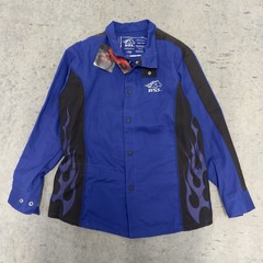 BSX Welding Jacket 9oz Royal Blue Black Stallion Flame Resistant Cotton Large