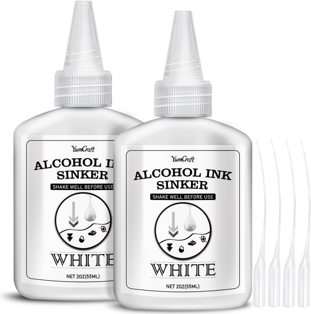 White Alcohol Ink for Epoxy Resin – 4 Ounce White Color Alcohol-Based Resin Ink