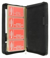 Genuine Leather 160 Cards Business Name ID Credit Card Holder Book Case Keeper O
