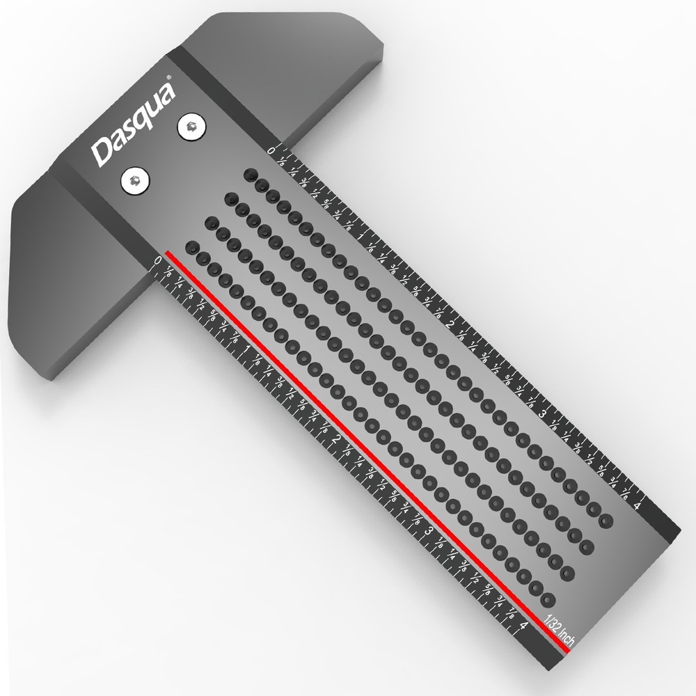 DASQUA 4″ T-SHAPED RULER WITH MARKED HOLES (1804-5333)