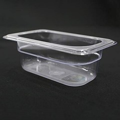 6 Pack 1/9 Size 2.5″ Deep Clear Plastic Steam Prep Table Food Pan Polycarbonate