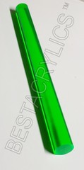 1” DIAMETER 12” INCH LONG CLEAR FLUORESCENT GREEN ACRYLIC PLEXIGLASS ROD 25.7mm