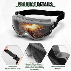 Welding Goggles Welding Safety Glasses Shade 5 IR Lens Cutting Torch Goggles …