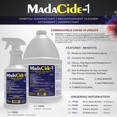 MadaCide-1 Surface Disinfectant Cleaner Liquid 1 gal. Jug Scented 1 Ct 7009