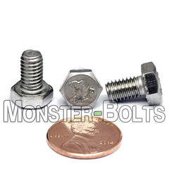 M6-1.0 x 10mm – Qty 20 – DIN 933 Hex Cap Bolt / Screw – Stainless Steel A2-70