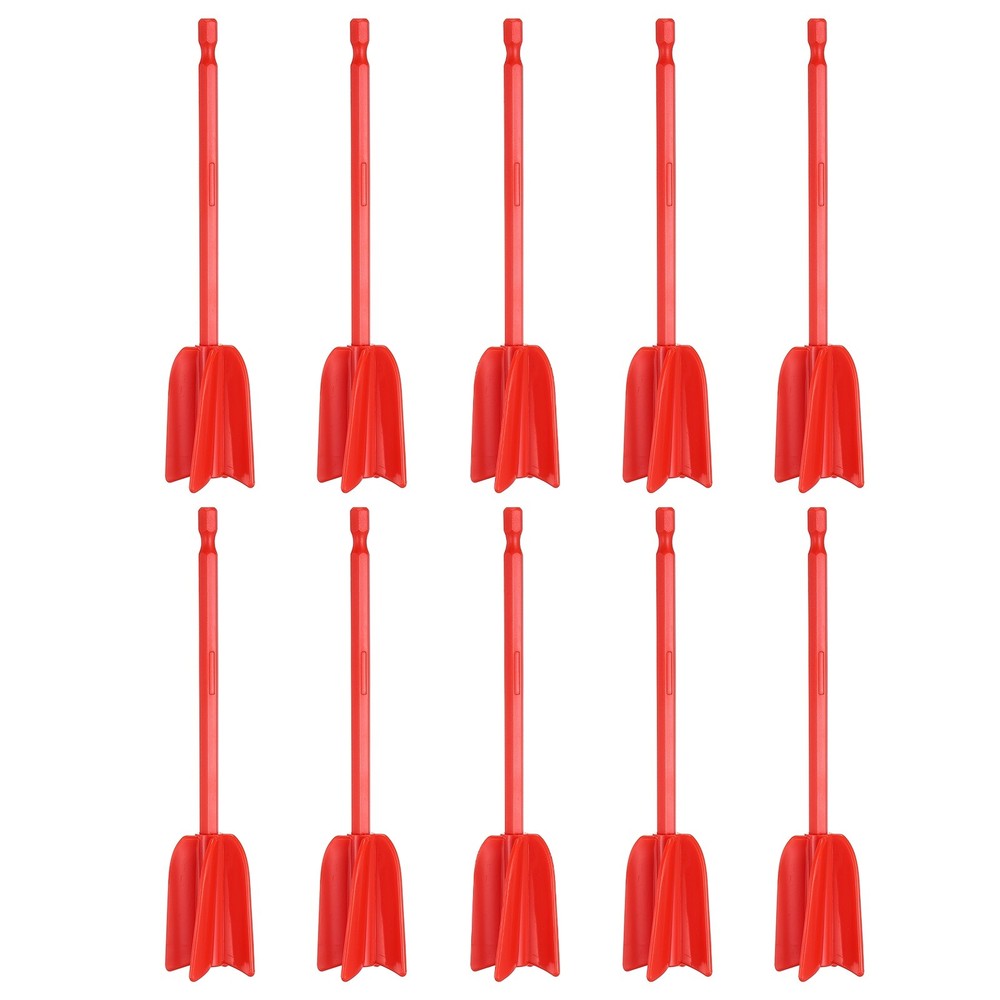 10Pcs 6.5″ ABS Plastic Silicone Resin Mixer Paddle, Red