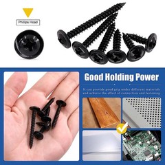 Modified Truss Head Self piercing Screws # 8 x 9/16″ K-Lath Black (10000)