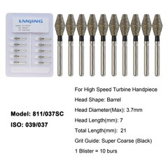 Dental Diamond Burs FG Barrel Diamond Bur Super Coarse High Speed Friction Grip