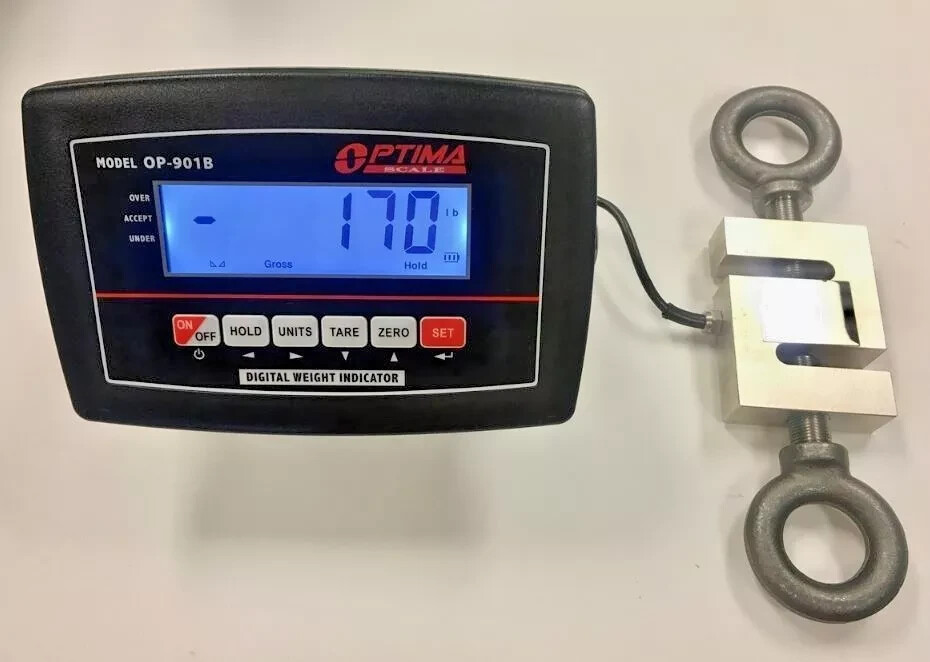 10,000 lb x 0.5 lb S-type CRANE SCALE HANGING SCALE – CALIBRATED -Cert included