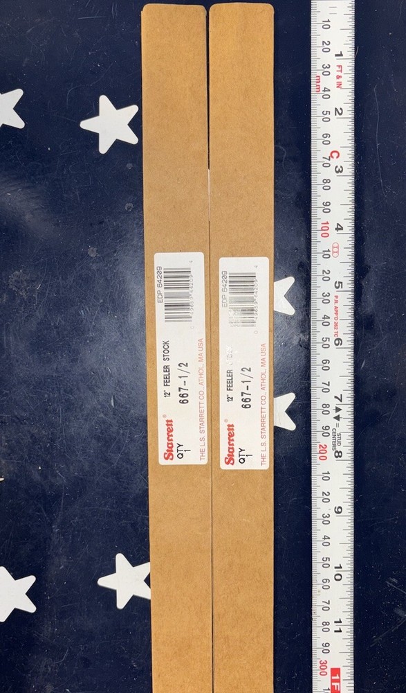 Starrett 12” Feeler Gage Stock 667-1/2 64209 2 PCS