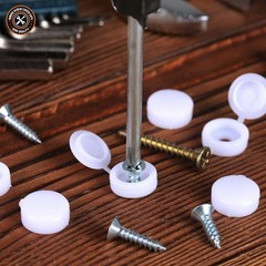 150 PCS White Hinged Screw Cover Caps – Smart Protection for All Screw Styles