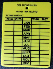 🔥🧯10-PLASTIC FIRE EXTINGUISHER 4-YEAR INSPECTION TAGS 2024-2025-2026-2027🔥🧯