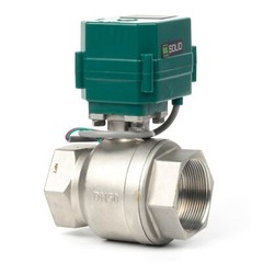 U.S. Solid Motorized Ball Valve 2 inch Stainless Steel 9-24V AC/DC