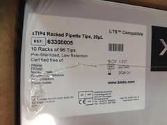 Biotix xTIP4 20uL Sterile Racked Rainin LTS Pipette Tips 63300005 / Case of 4800
