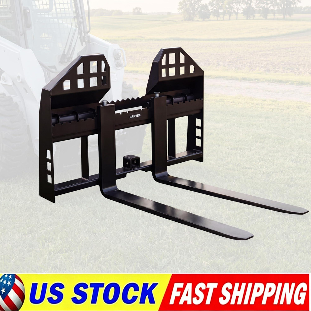 45″ Pallet Fork Frame W/48″ Blades Quick Attach Pallet Fork for Tractors 4000LBS