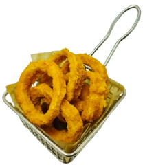 Display Fake Food Prop Basket Of Onion Rings