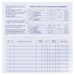 20 Pack Checkbook Register, Check Registers for Personal, Blank Ledger Transa…
