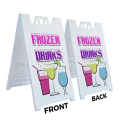 A-frame Sidewalk Frozen Drinks 24″ x 36″ Double Sided A-Frame Sidewalk Sign