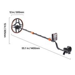 12 Inch Metal Detector Professional Gold Digger Hunter Waterproof IP69 for Adult