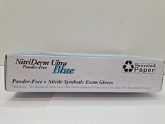 1,000ct Case NitriDerm Ultra Blue Exam Gloves Medium Powder-Free 157200