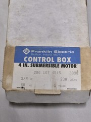 Franklin Electric Model 2801074915 3D96 3/4HP 230 Volts Wiring Control Box Nos