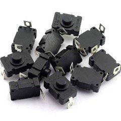 50/100/200x KAN-28 Flashlight Switch AC 250V 1.5A Self-Lock Push Button Switchs
